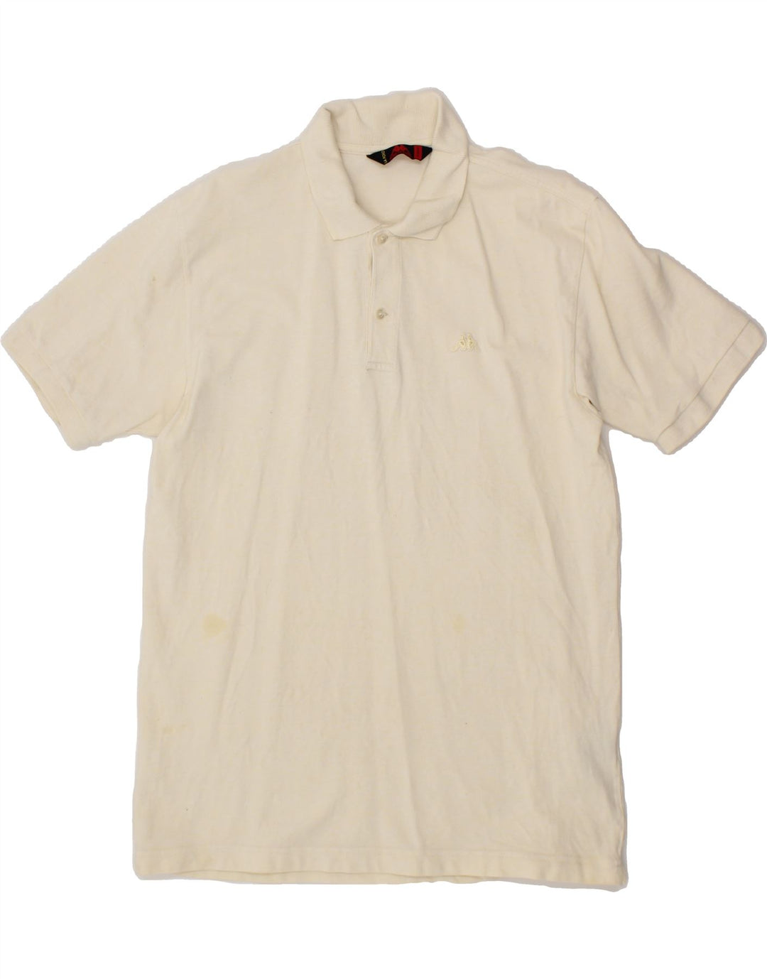 KAPPA Mens Slim Polo Shirt XL Off White Cotton Vintage Kappa and Second-Hand Kappa from Messina Hembry 