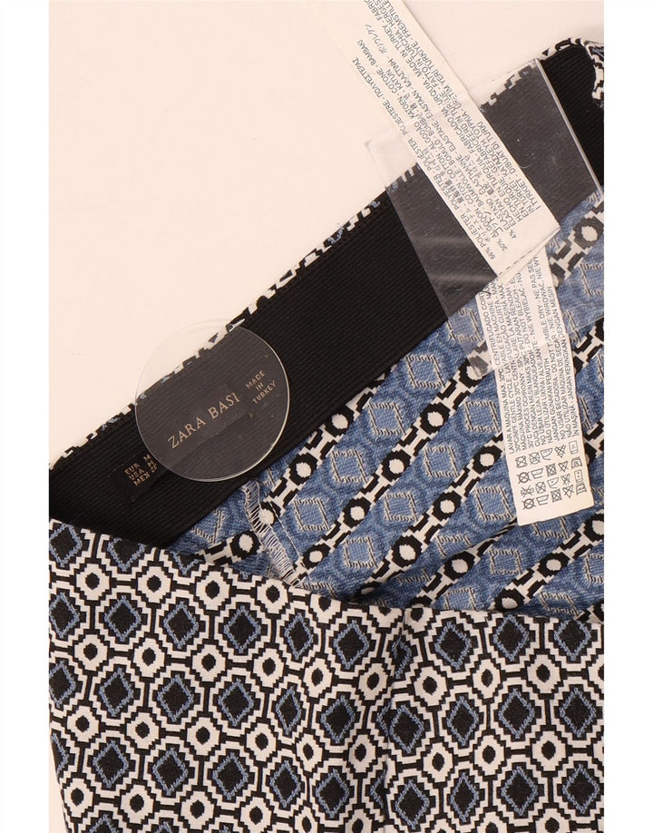 ZARA Womens Casual Trousers Medium W28 L28 Multicoloured Geometric