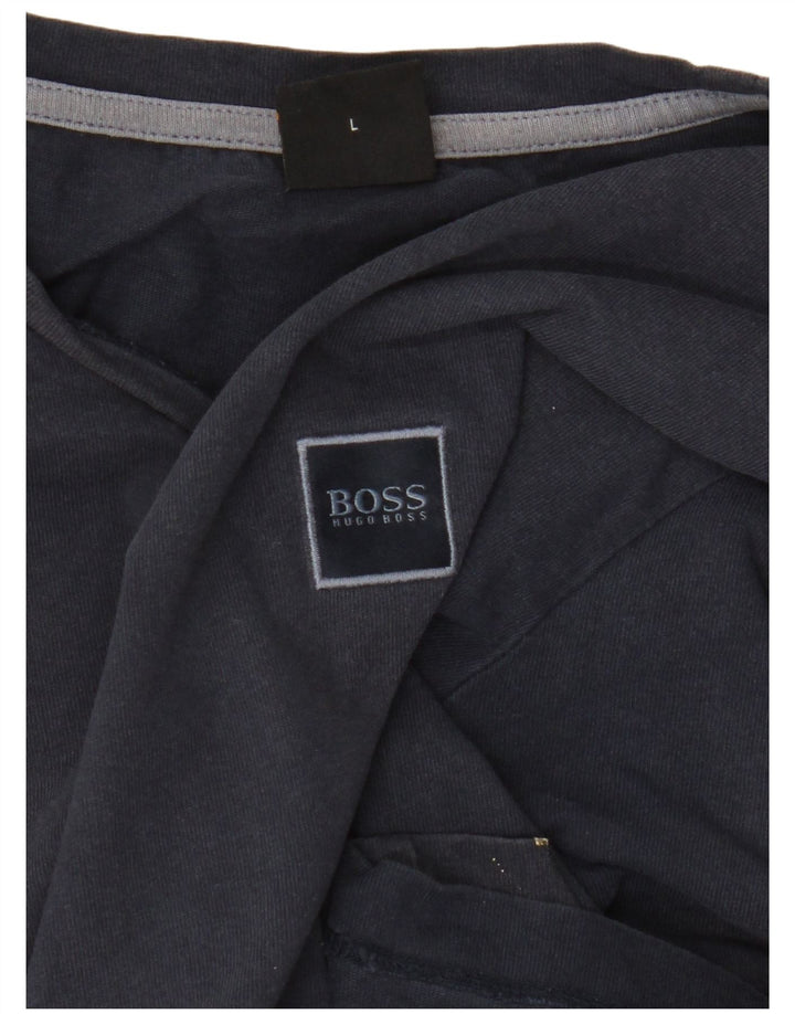 Hugo Boss Mens T-Shirt Top Large Navy Blue