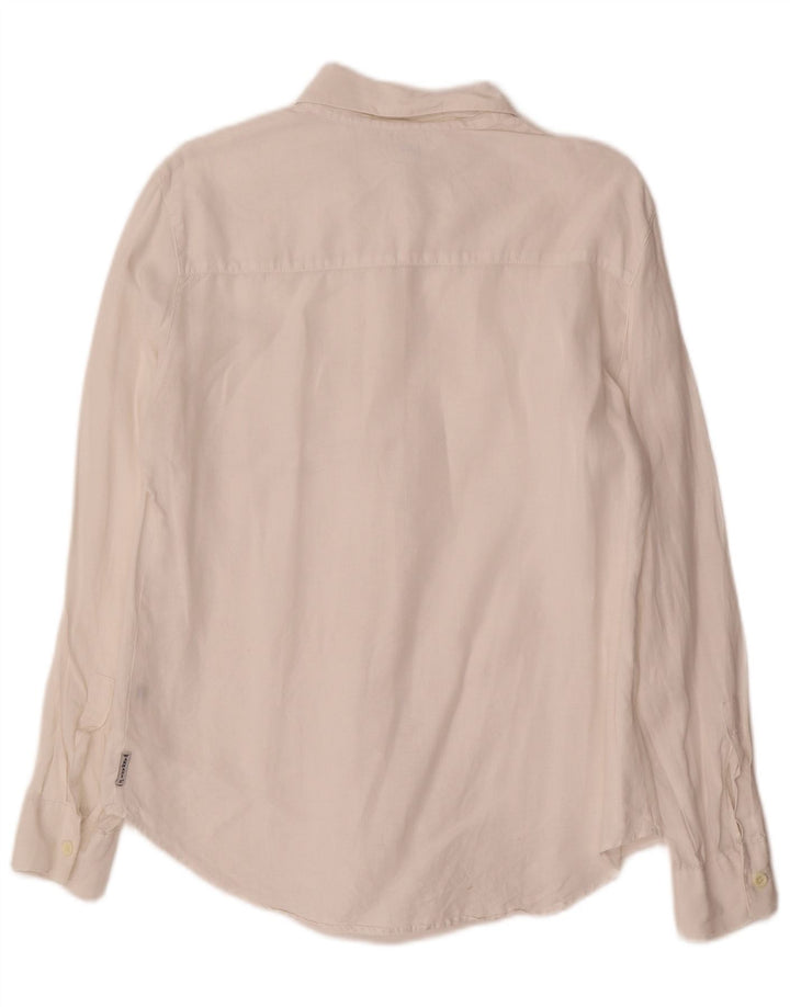 Armani Jeans Womens Oversized Shirt UK 10 Small White