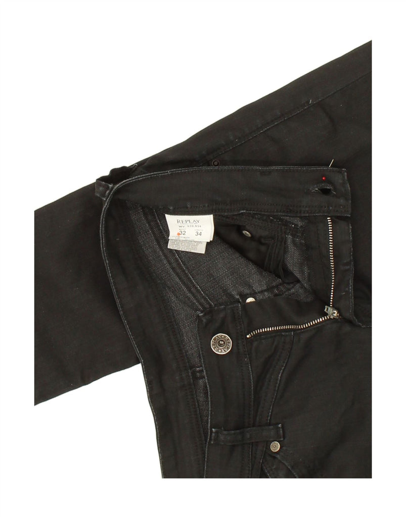 REPLAY Womens Skinny Jeans W32 L34 Black Cotton Vintage Replay and Second-Hand Replay from Messina Hembry 