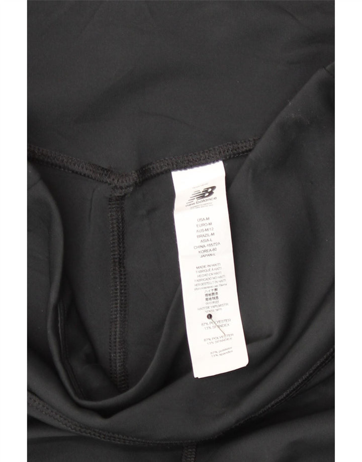 New Balance Womens Leggings UK 12 Medium  Black Polyester