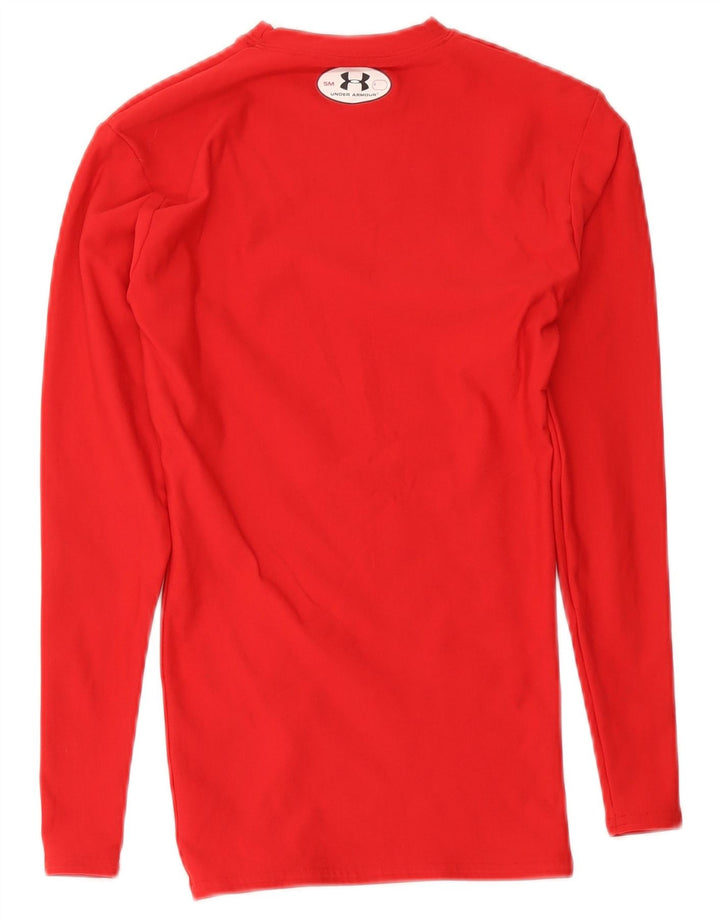 Under Armour Mens Cold Gear Top Long Sleeve Small Red Nylon