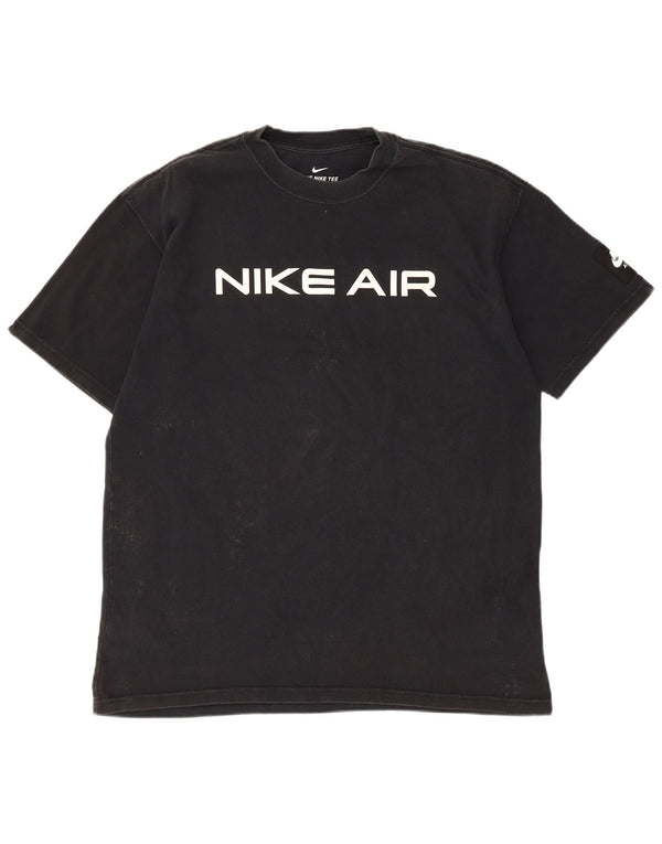 Nike Mens Graphic T-Shirt Top Medium Black Cotton