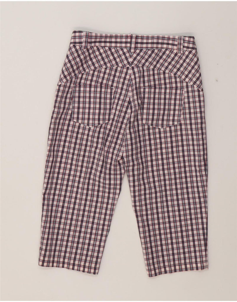 GREEN LAMB Womens Bermuda Shorts UK 8 Small W28 Pink Check Polyester Vintage Green Lamb and Second-Hand Green Lamb from Messina Hembry 