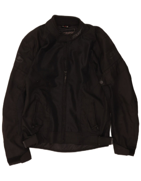 Course Mens Graphic Racer Jacket UK 38 Medium Black Polyester