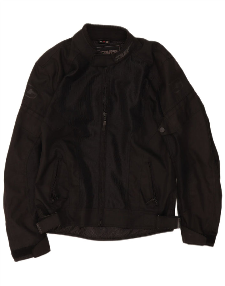 Course Mens Graphic Racer Jacket UK 38 Medium Black Polyester