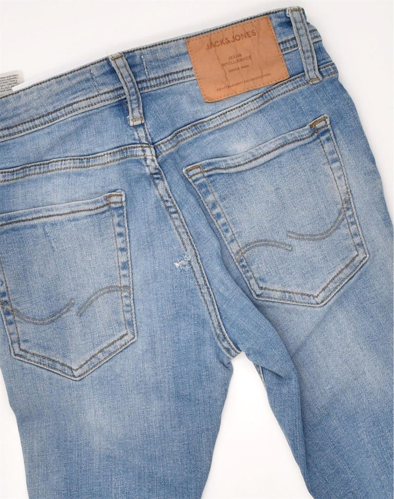 JACK & JONES Womens Liam Distressed Skinny Jeans W27 L32  Blue Cotton | Vintage Jack & Jones | Thrift | Second-Hand Jack & Jones | Used Clothing | Messina Hembry 