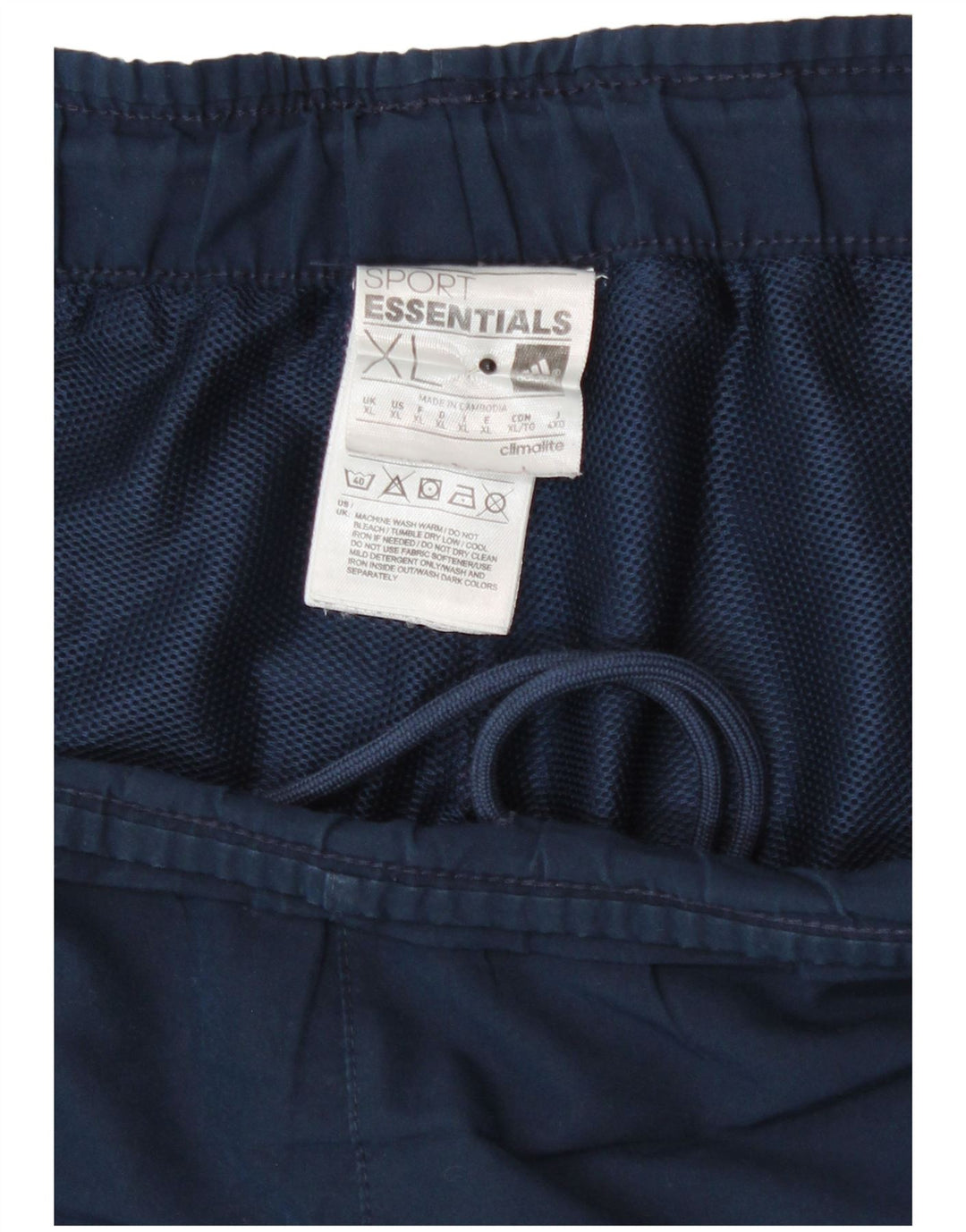 Adidas Mens Climalite Sport Shorts XL  Navy Blue Polyester