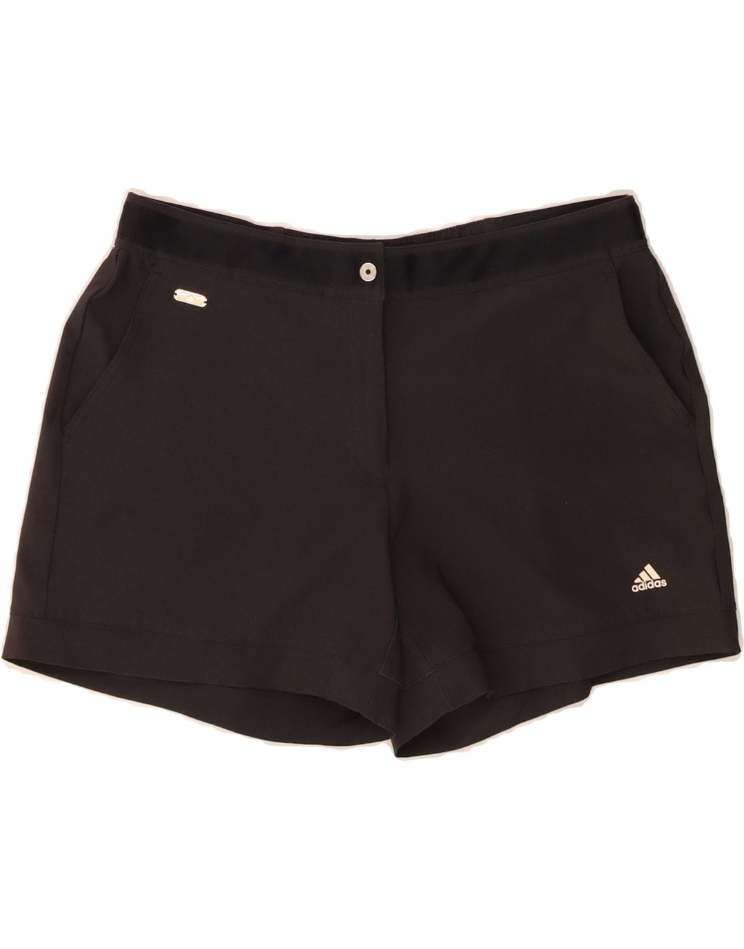 ADIDAS Womens Clima 365 Chino Shorts UK 14 Medium W30 Black Polyester Vintage Adidas and Second-Hand Adidas from Messina Hembry 