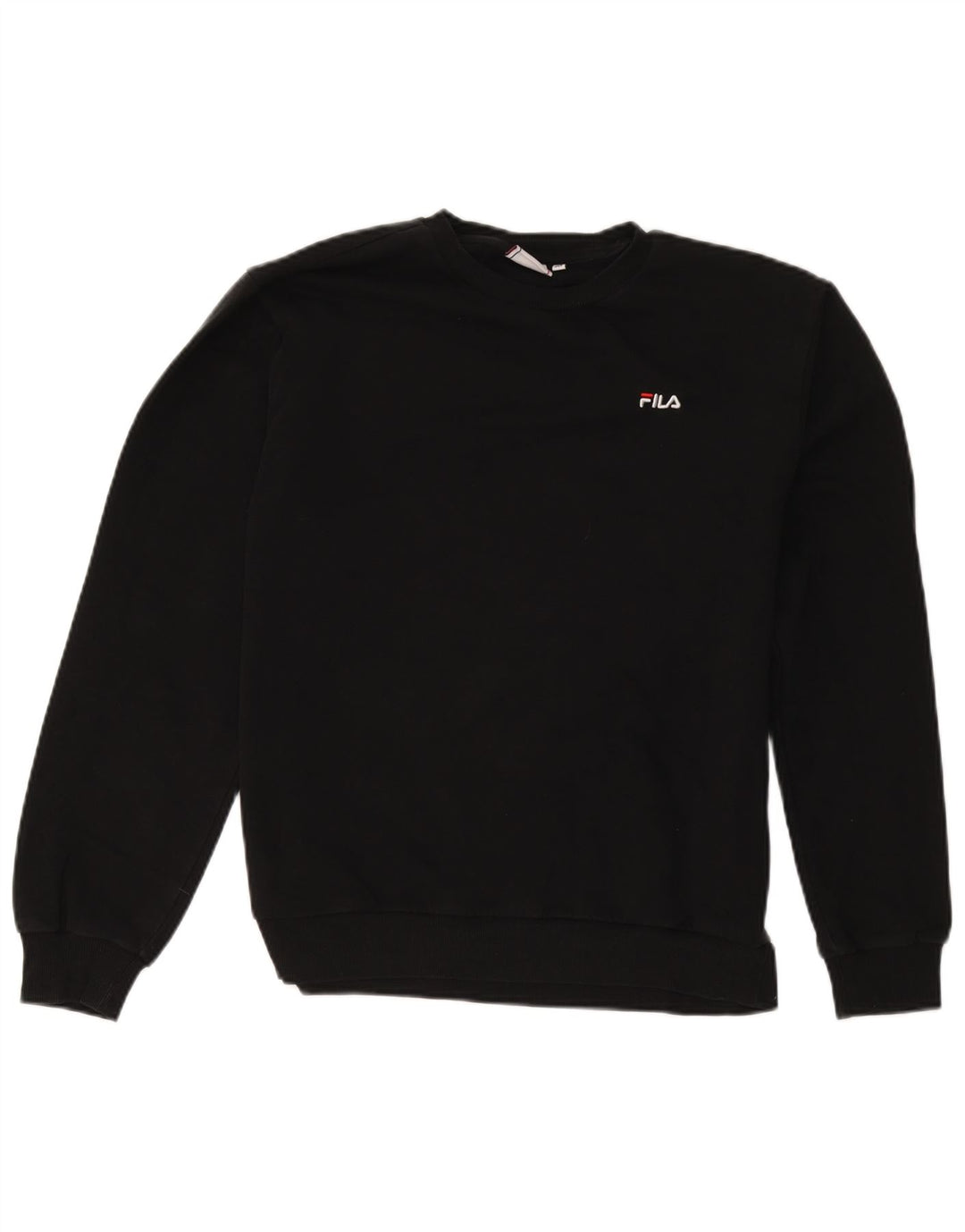 Fila Mens Sweatshirt Jumper Medium Black Cotton Sports