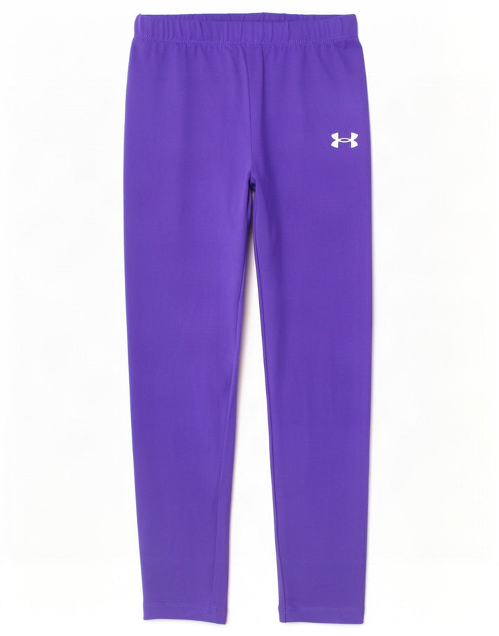 Under Armour Girls Leggings 6-7 Years Purple