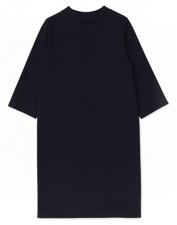 Marks & Spencer Womens 3/4 Sleeve T-Shirt Dress UK 8 Small Navy Blue Cotton