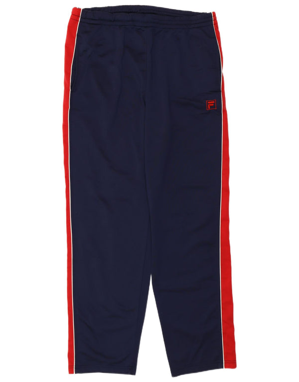 Fila Mens Tracksuit Trousers IT 52 Large  Navy Blue Colourblock Polyester