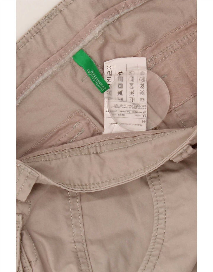 Benetton Mens Cargo Shorts IT 44 XS W30 Grey Cotton