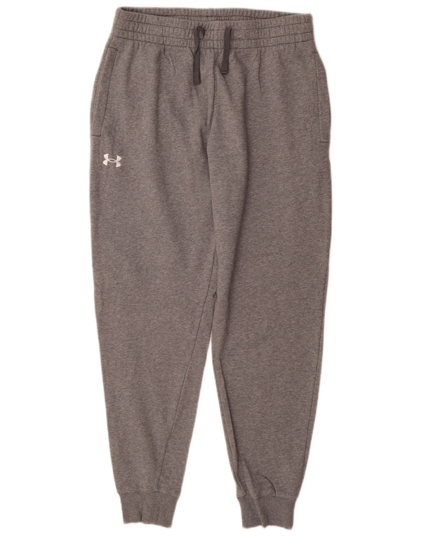 UNDER ARMOUR Womens Tracksuit Trousers Joggers UK 14 Large  Grey Cotton