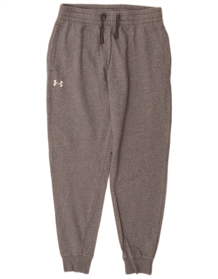 UNDER ARMOUR Womens Tracksuit Trousers Joggers UK 14 Large  Grey Cotton