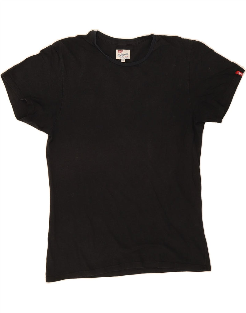 LEVI'S Womens T-Shirt Top UK 14 Medium Black Cotton Vintage Levi's and Second-Hand Levi's from Messina Hembry 
