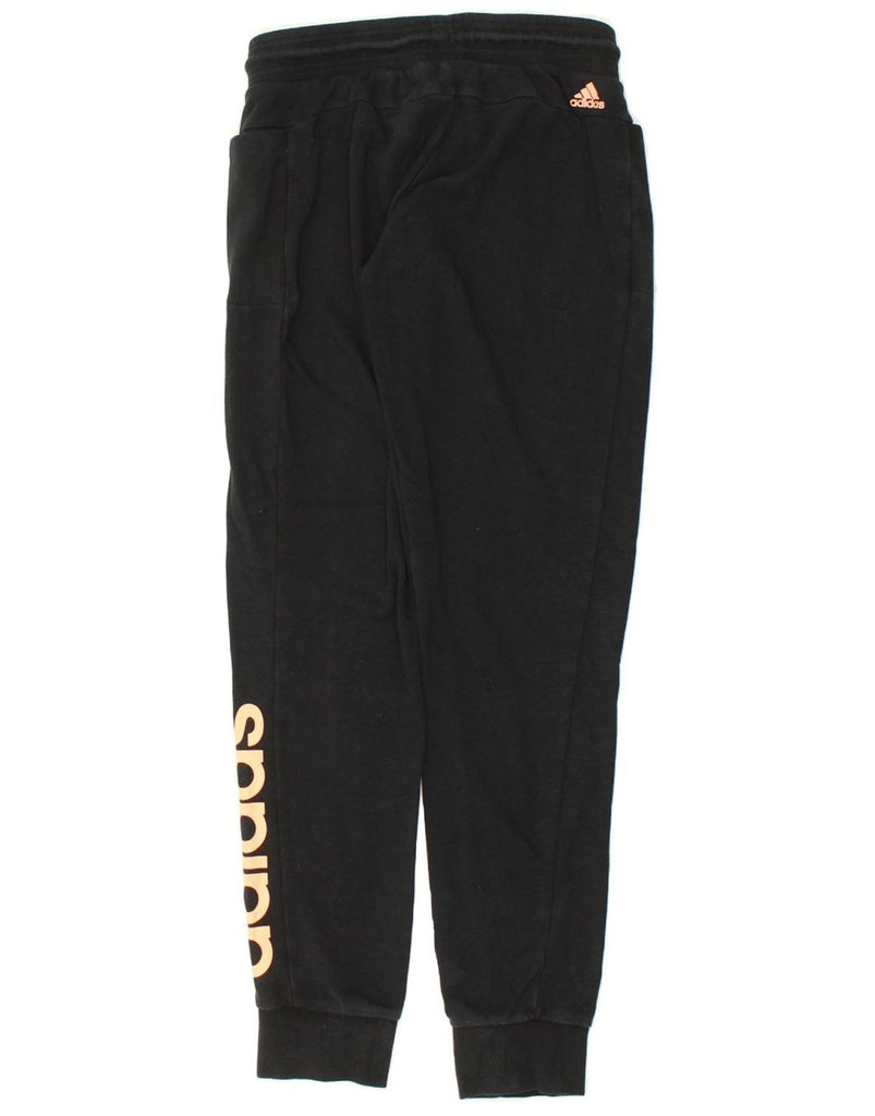 ADIDAS Womens Graphic Tracksuit Trousers Joggers UK 8/10 Small Black | Vintage Adidas | Thrift | Second-Hand Adidas | Used Clothing | Messina Hembry 