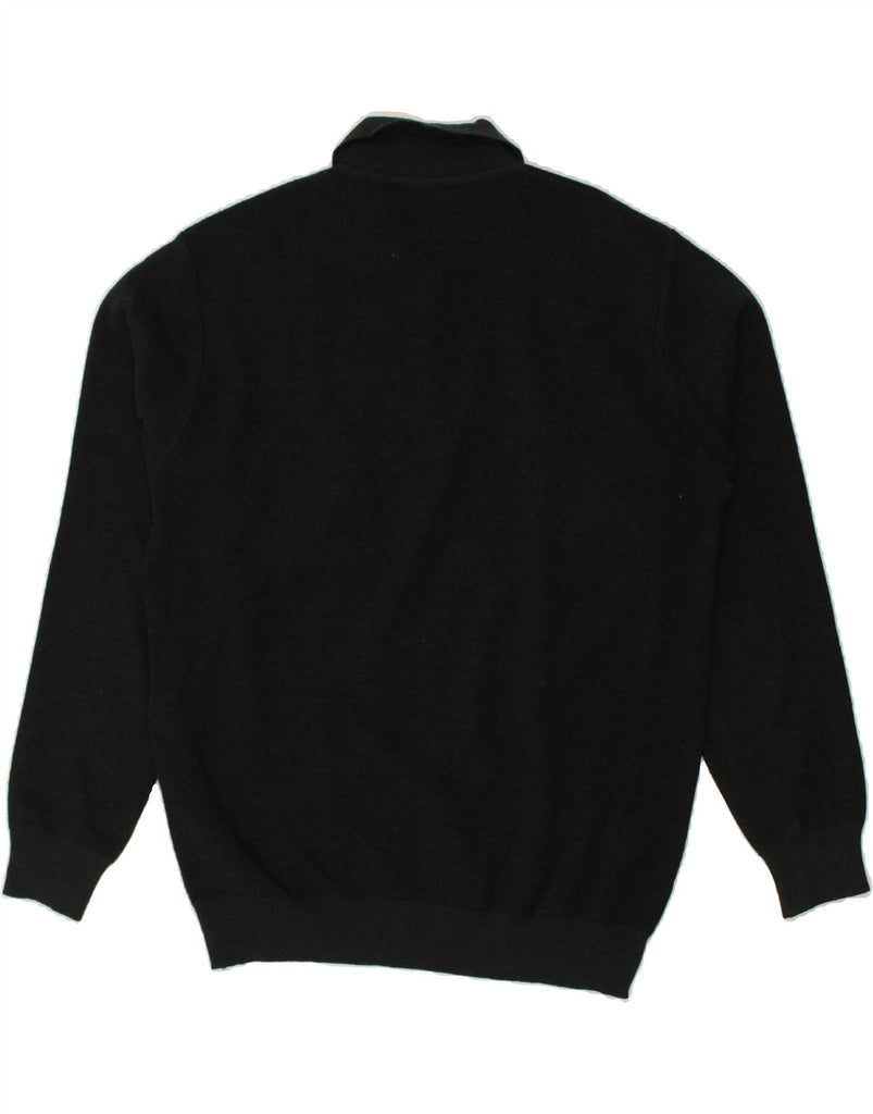 RODES Mens Polo Neck Jumper Sweater 2XL Black Wool | Vintage Rodes | Thrift | Second-Hand Rodes | Used Clothing | Messina Hembry 