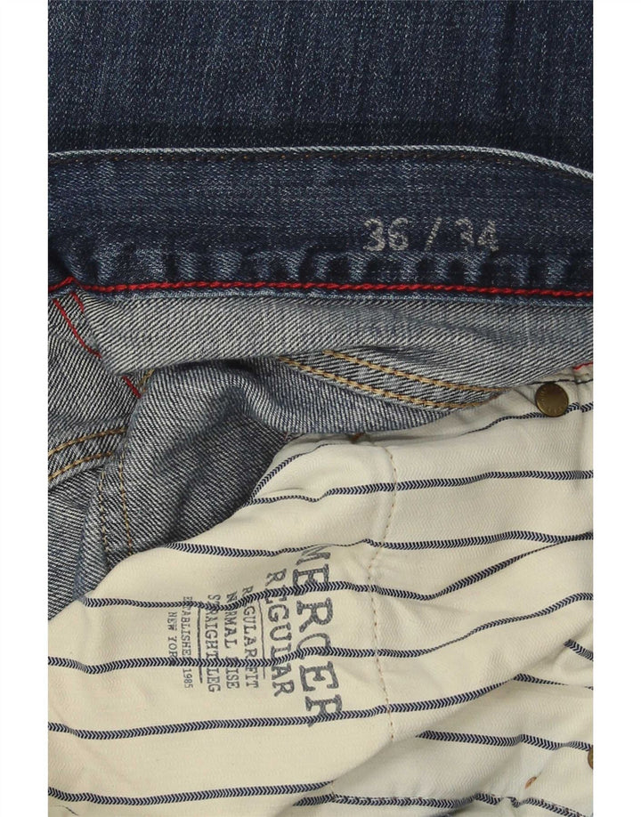 Tommy Hilfiger Mens Regular Straight Jeans W36 L34 Blue Cotton