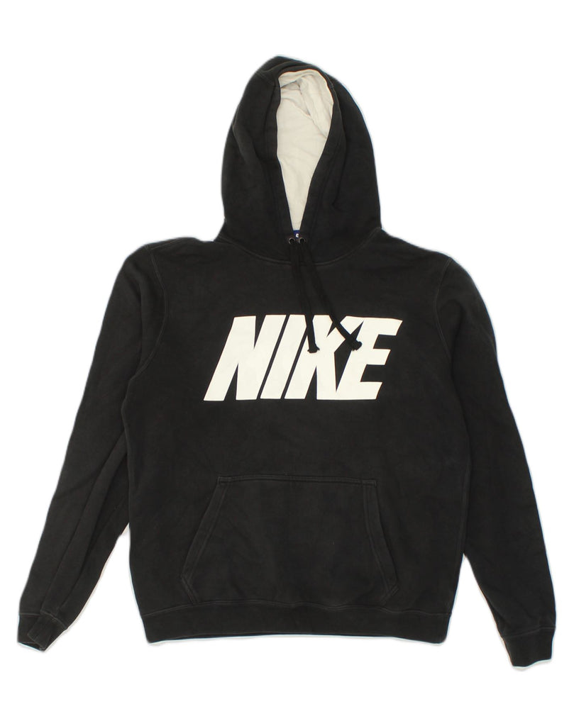 NIKE Mens Graphic Hoodie Jumper Small Black Cotton | Vintage Nike | Thrift | Second-Hand Nike | Used Clothing | Messina Hembry 