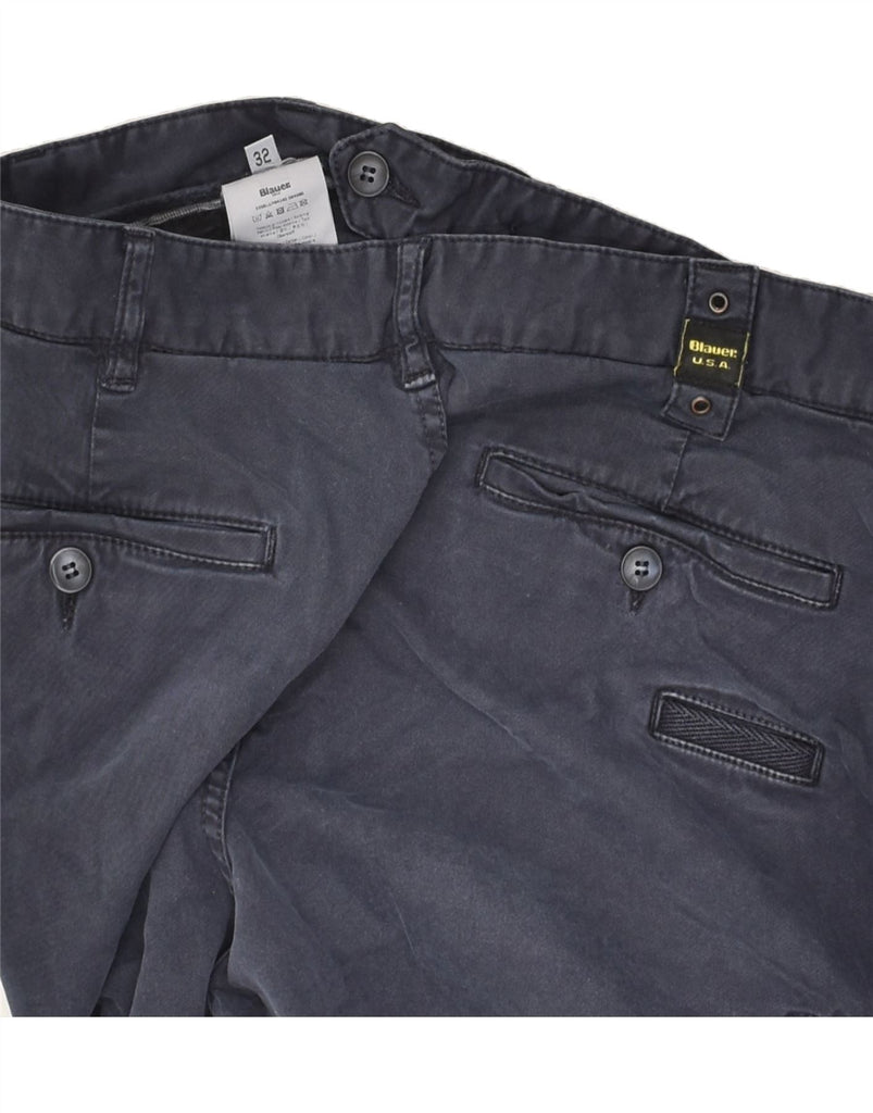 BLAUER Mens Cargo Shorts W32 Medium Navy Blue Cotton | Vintage Blauer | Thrift | Second-Hand Blauer | Used Clothing | Messina Hembry 