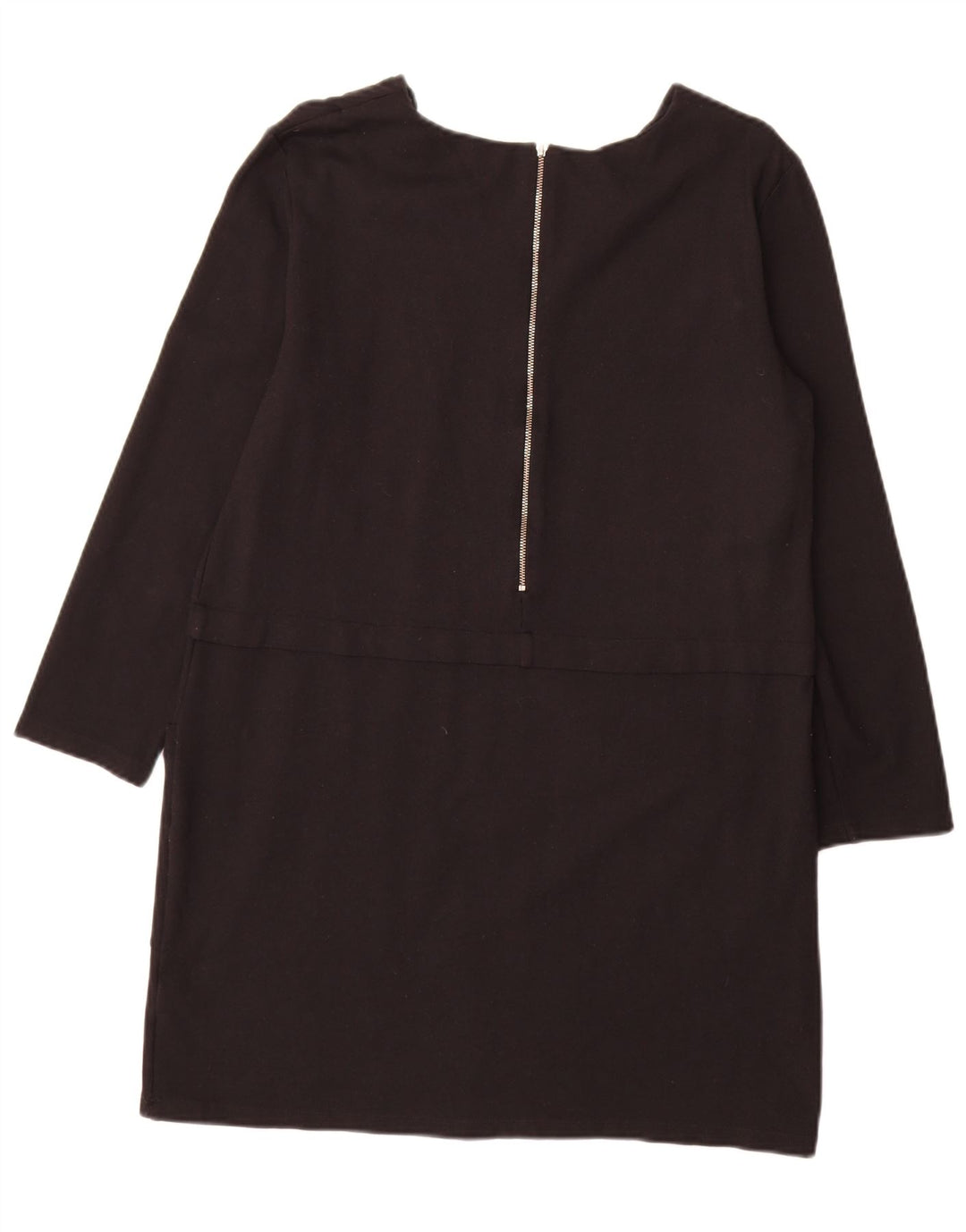 French Connection Womens 3/4 Sleeve Shift Dress UK 14 Large Black Viscose