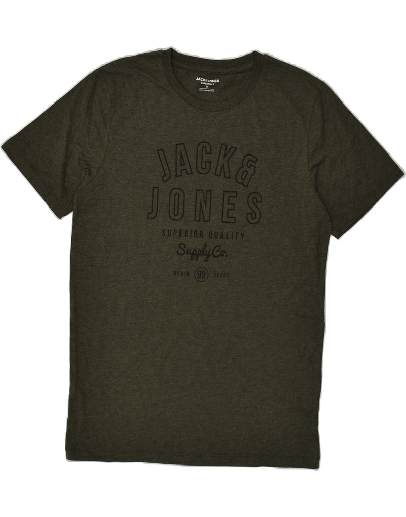 JACK & JONES Mens Graphic T-Shirt Top Medium Khaki Cotton | Vintage Jack & Jones | Thrift | Second-Hand Jack & Jones | Used Clothing | Messina Hembry 