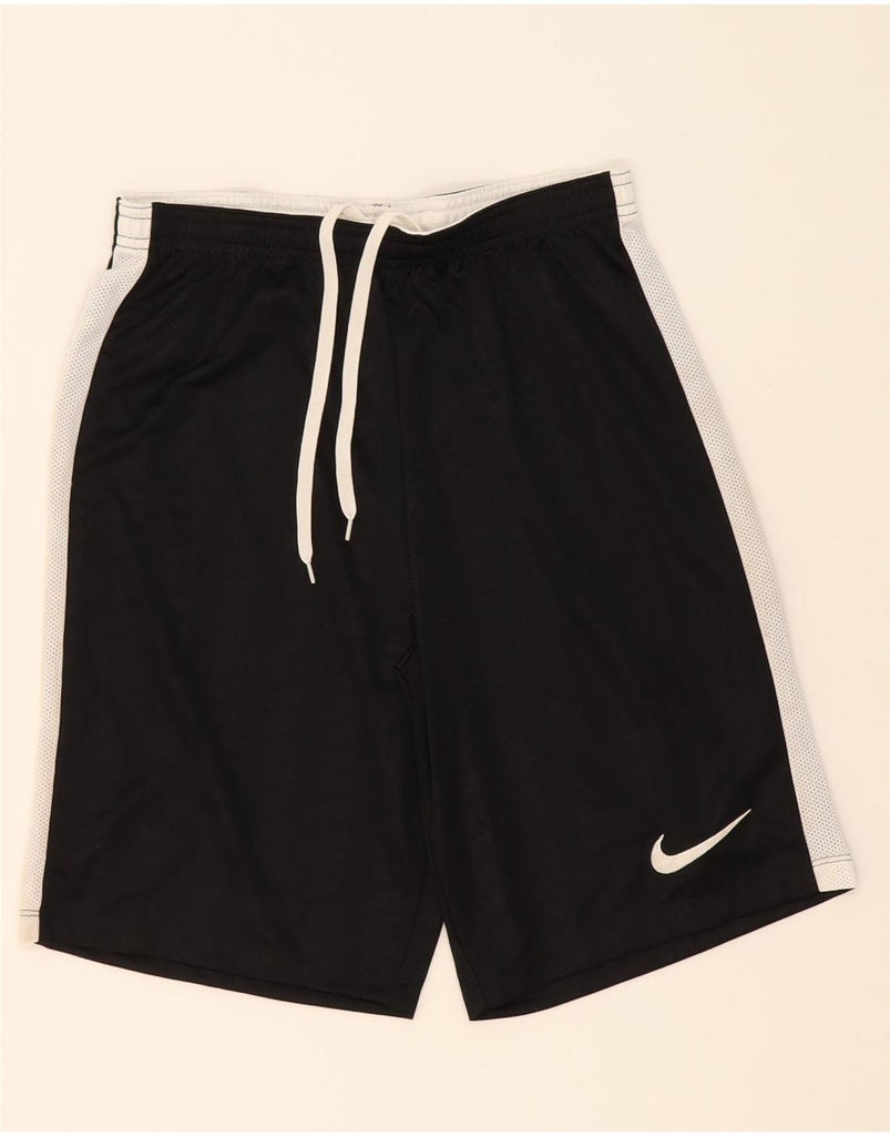 NIKE Mens Dri Fit Sport Shorts Small Black Colourblock Vintage Nike and Second-Hand Nike from Messina Hembry 