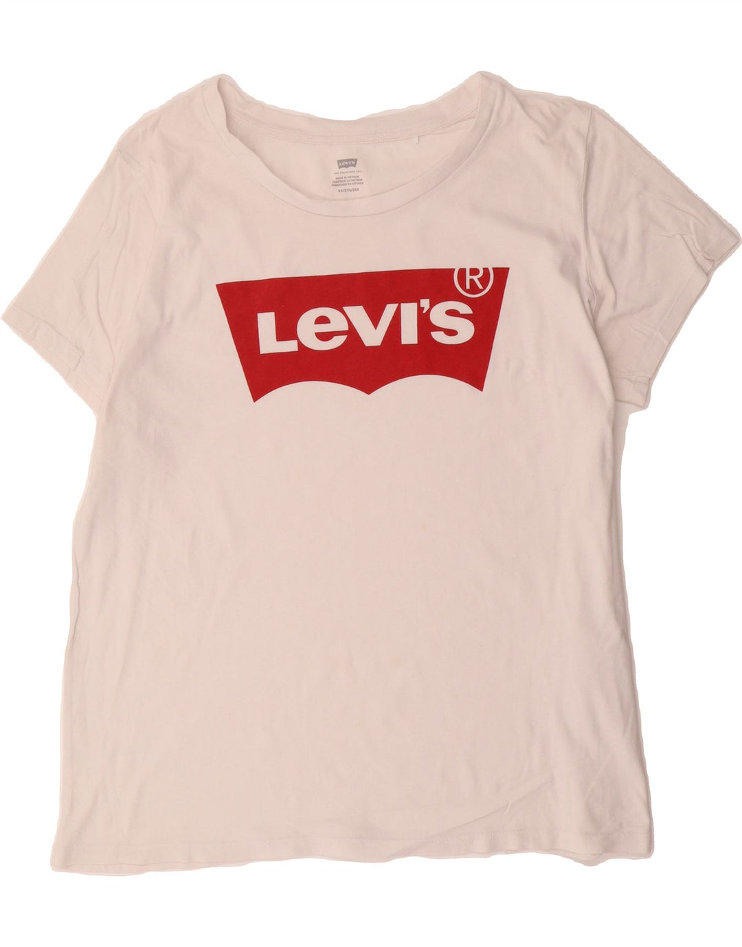 LEVI'S Mens Graphic T-Shirt Top 2XL White Cotton Vintage Levi's and Second-Hand Levi's from Messina Hembry 