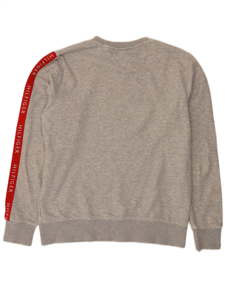 Tommy Hilfiger Mens Graphic Sweatshirt Jumper Medium Grey Colourblock