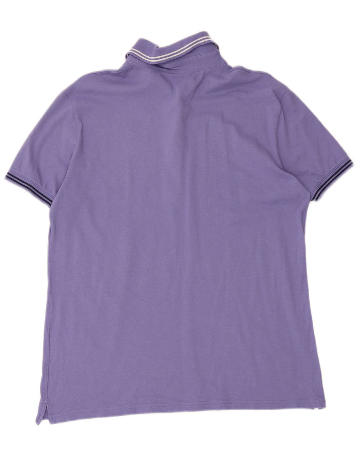 Benetton Mens Polo Shirt Medium Purple