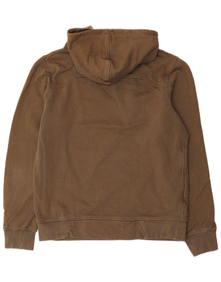 Jack & Jones Mens Zip Neck Hoodie Jumper Medium Khaki Cotton