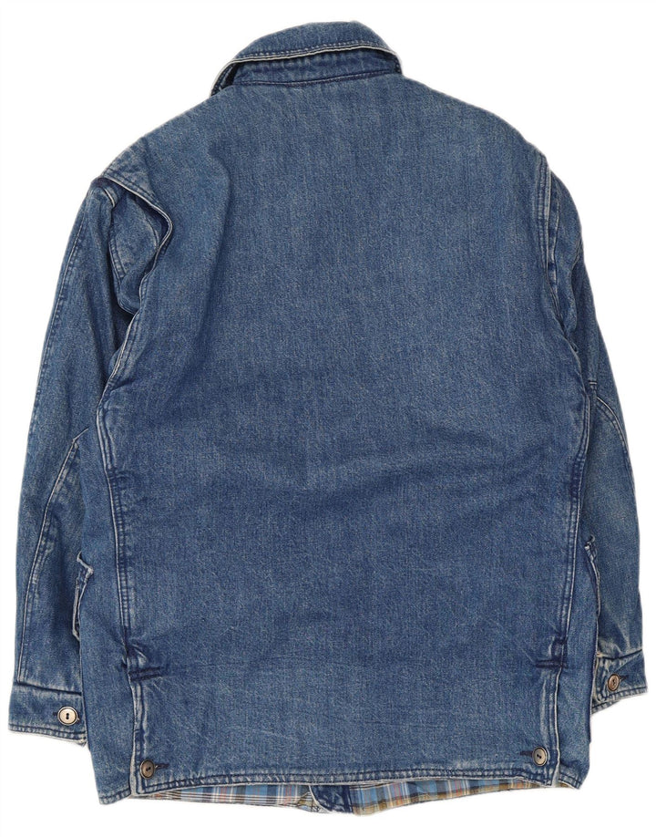 POP 84 Mens Sherpa Denim Coat UK 36 Small Blue Polyester