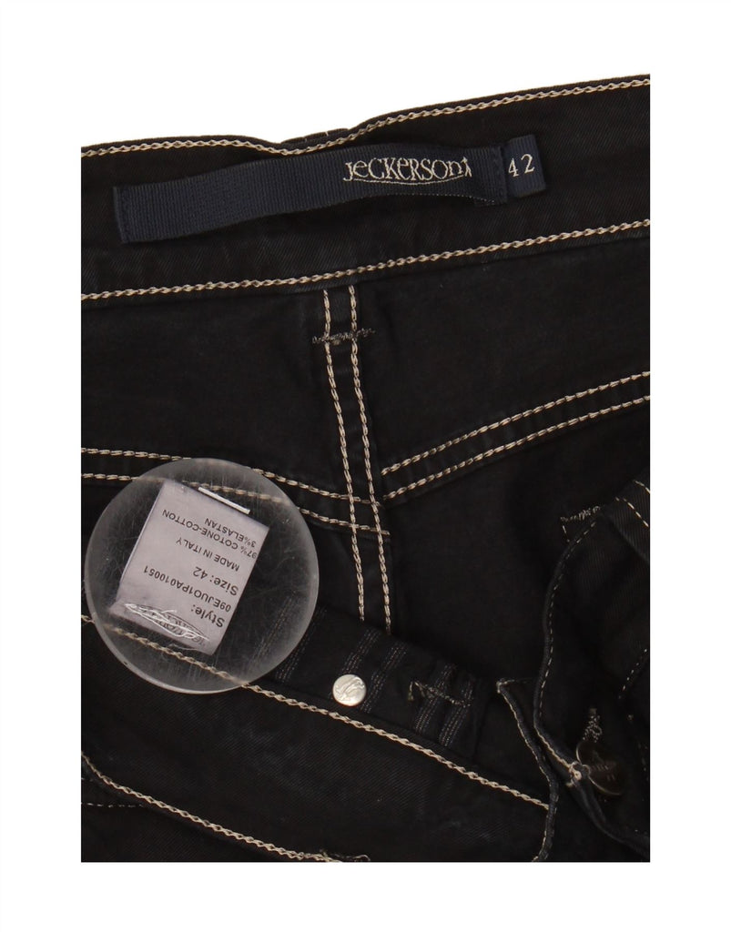 JECKERSON Mens Straight Casual Trousers  W42 L32 Black Cotton Vintage Jeckerson and Second-Hand Jeckerson from Messina Hembry 
