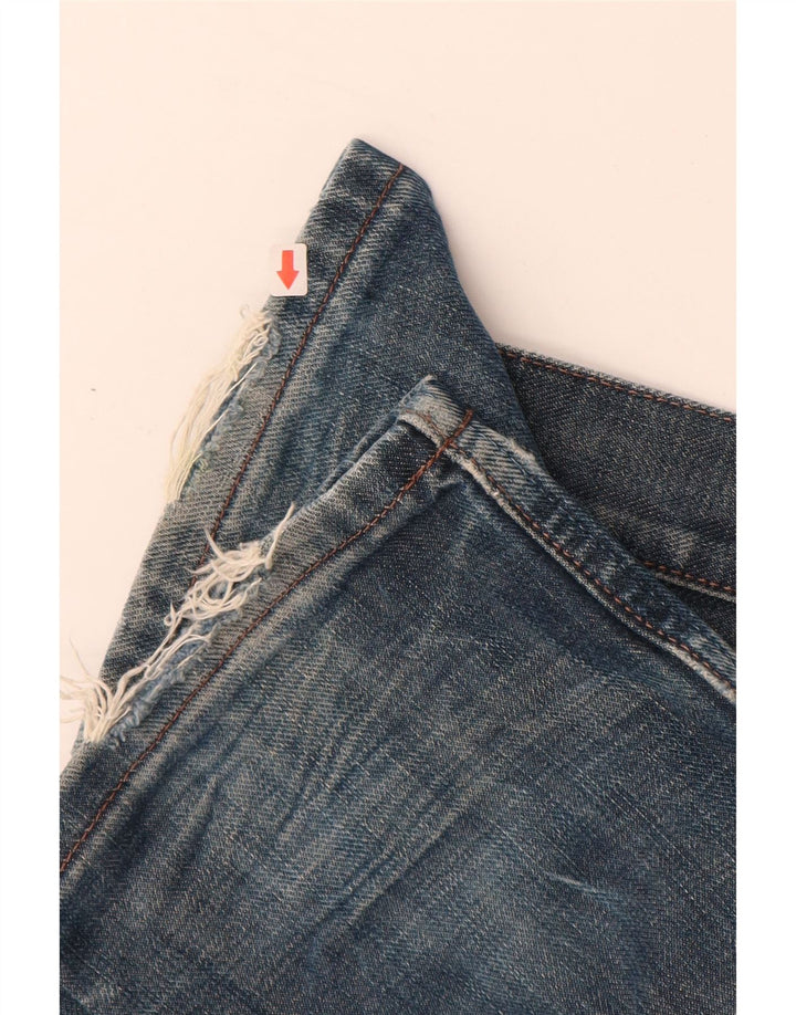 LEE Boys Distressed Slim Jeans 11-12 Years W26 L30 Blue Cotton