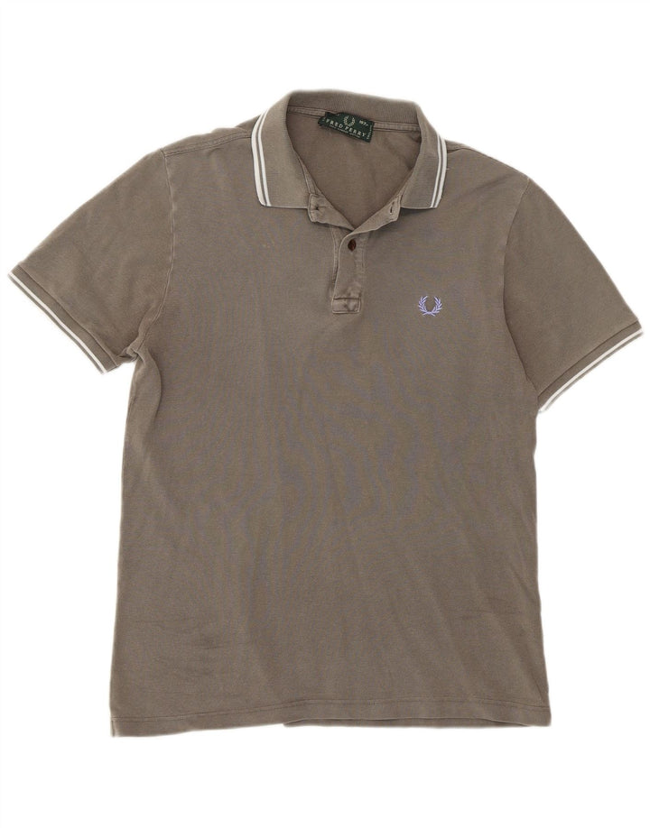 Fred Perry Mens Polo Shirt Medium Grey Cotton