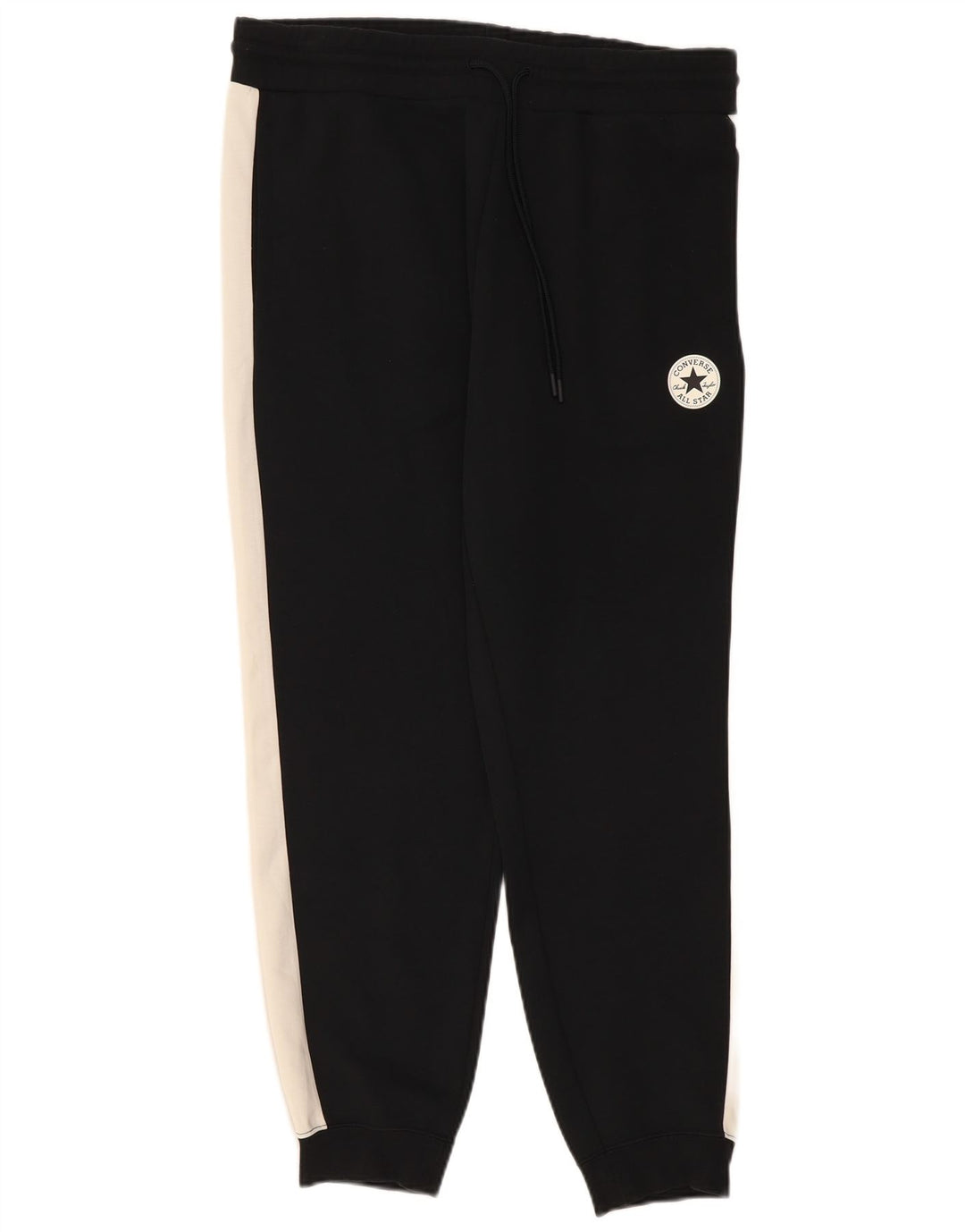 Converse Mens Tracksuit Trousers Joggers Medium Black Colourblock Polyester
