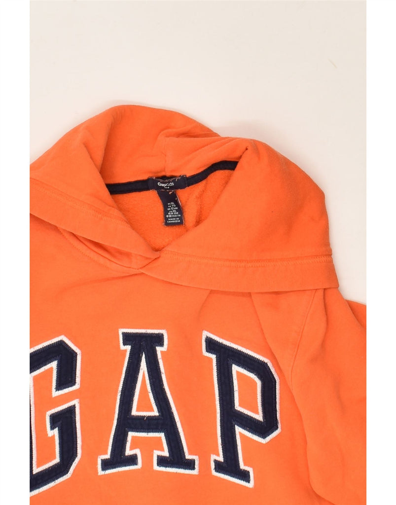 GAP Boys Graphic Hoodie Jumper 11-12 Years Orange Cotton | Vintage Gap | Thrift | Second-Hand Gap | Used Clothing | Messina Hembry 