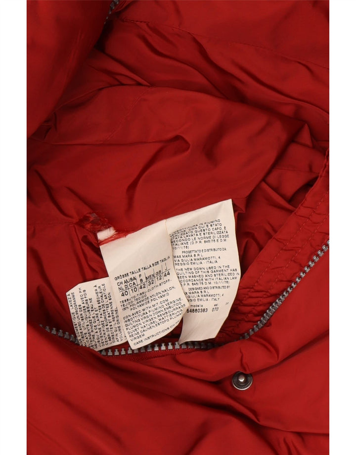 MAX MARA Womens Weekend Padded Jacket UK 12 Medium Red Polyamide Winter
