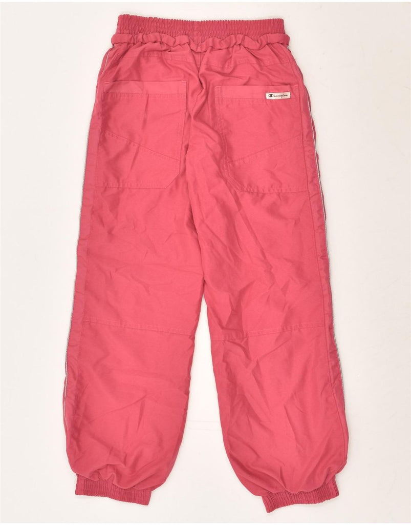 CHAMPION Girls Tracksuit Trousers Joggers 7-8 Years Small Pink Polyester | Vintage Champion | Thrift | Second-Hand Champion | Used Clothing | Messina Hembry 