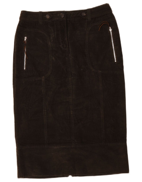 Marella Womens Corduroy Skirt UK 10 Small W30  Brown Cotton