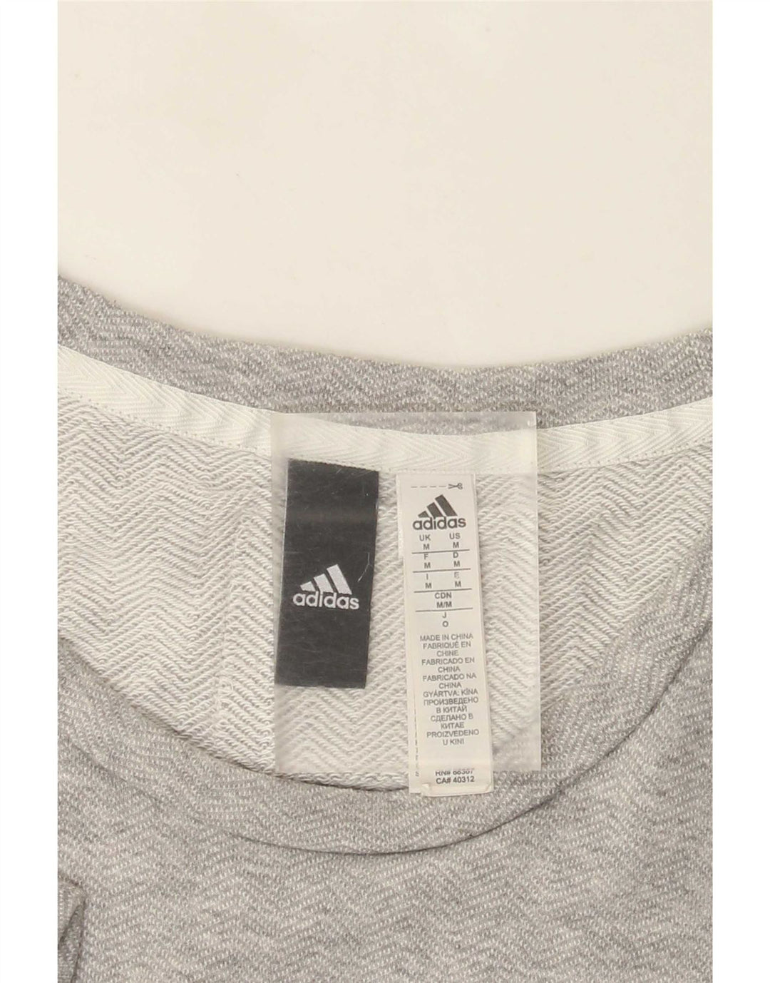 Adidas Mens Graphic T-Shirt Top Medium Grey Flecked Cotton