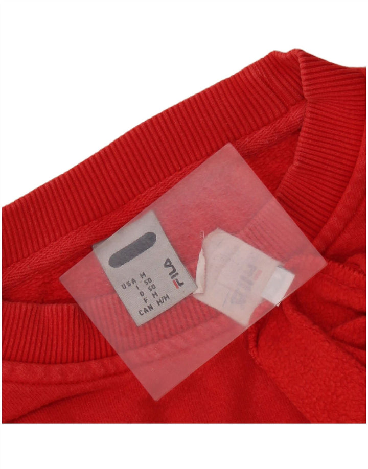FILA Mens Graphic Sweatshirt Jumper Medium Red Cotton