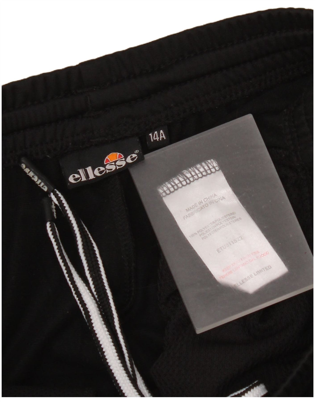 Ellesse Boys Tracksuit Trousers 13-14 Years Black Polyester