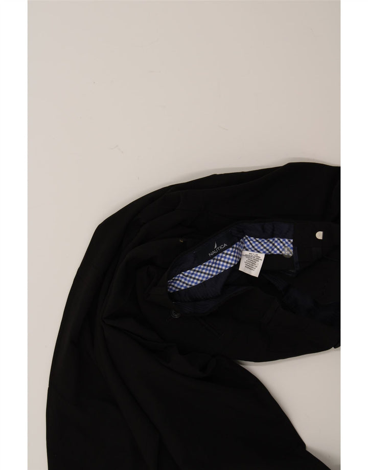 NAUTICA Mens Slim Suit Trousers W42 L32 Black Polyester Vintage Nautica and Second-Hand Nautica from Messina Hembry 