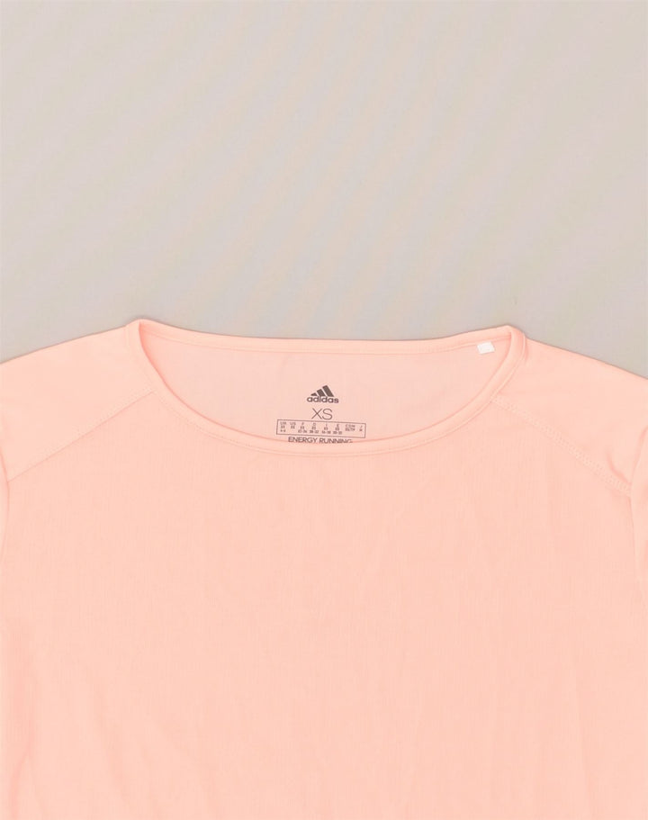 ADIDAS Womens Climacool T-Shirt Top UK 4/6 XS Pink Polyester | Vintage Adidas | Thrift | Second-Hand Adidas | Used Clothing | Messina Hembry 