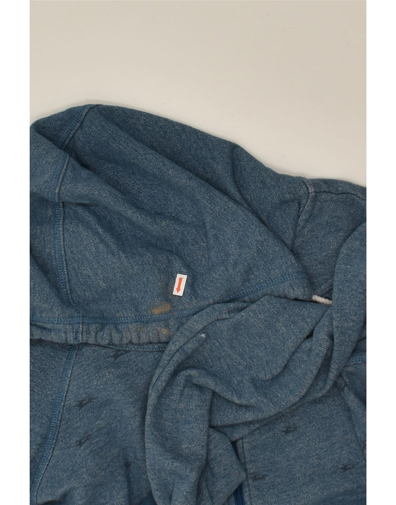 LOTTO Womens Zip Hoodie Sweater UK 16 Large Blue Cotton | Vintage Lotto | Thrift | Second-Hand Lotto | Used Clothing | Messina Hembry 