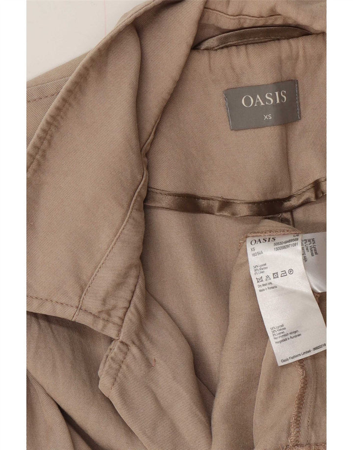 Oasis Womens Trench Coat UK 6 XS Grey Lyocell
